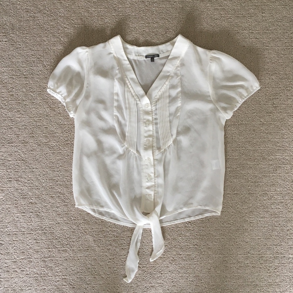Charlotte Russe tie blouse